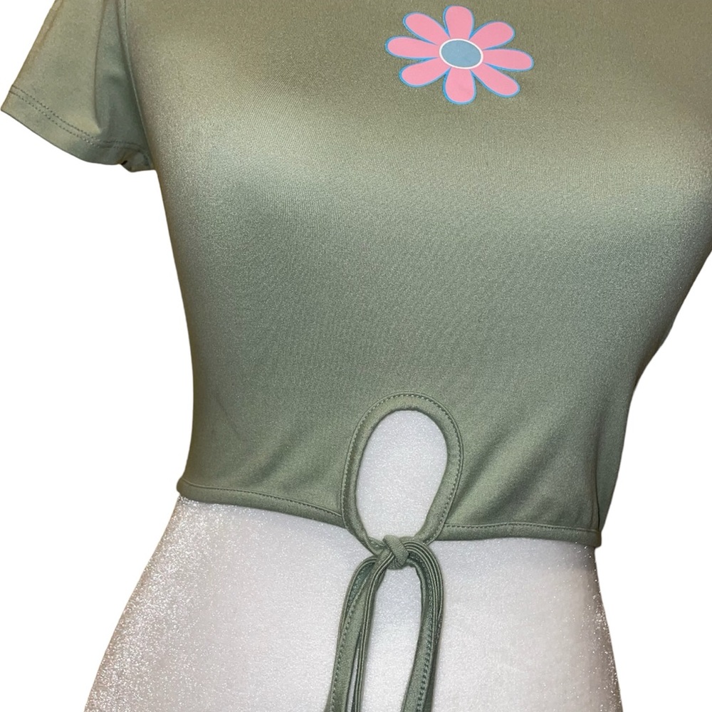 Social Culture‎ Flower Crop Top Small - Picture 3 of 6